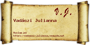 Vadászi Julianna névjegykártya