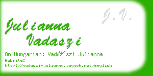 julianna vadaszi business card